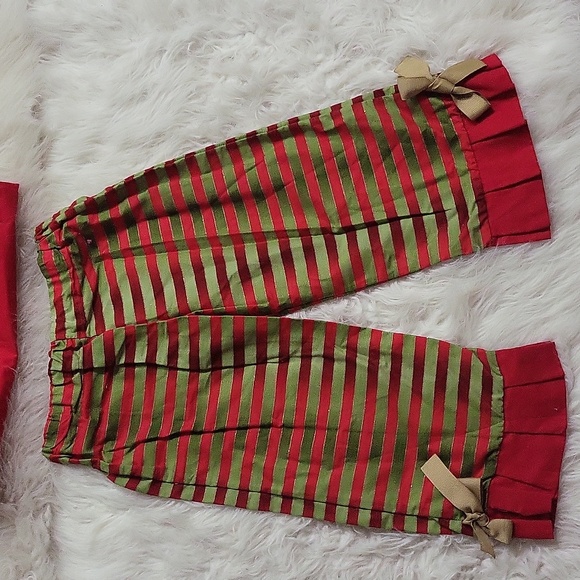 NWT CHRISTMAS toddler girl's monogrammed matching set size 3 - Picture 4 of 7